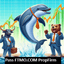 Dolphins trading robot logo