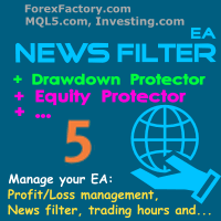 News Filter EA Conservative Strategy Tester result, 21.82% simulated ROI