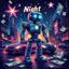 Night trading robot logo