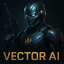 Vector AI trading robot logo