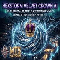 Hexstorm Velvet Crown AI trading robot logo