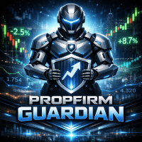 PropFirm Guardian Conservative Strategy Tester result, 9.28% simulated ROI