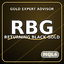 Returning black gold trading robot logo