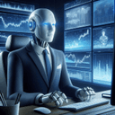 Stocks US AI trading robot logo