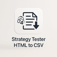 Strategy tester HTML to CSV trading robot logo