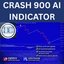 Crash 900 ai spike detector trading robot logo