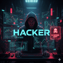 Hacker AI trading robot logo