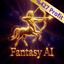 Fantasy AI trading robot logo