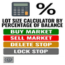 Lot Size Calculator By Percentage Of Balance