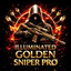 Illuminated Golden Sniper Pro trading robot logo