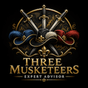Three Musketeers trading robot logo