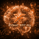 Iconic BTC AI trading robot logo