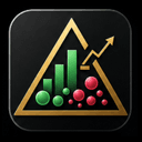 Triangular energy bubble trading robot logo