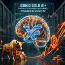 Iconic Gold AI trading robot logo