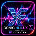 Iconic HullX AI trading robot logo