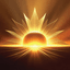Golden Sunrise Glow trading robot logo