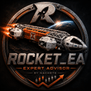 Rocket interstellar trading robot logo
