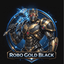 Gold Black trading robot logo