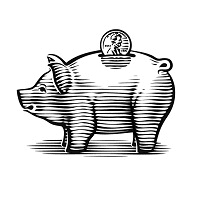 The trend pigs trading robot logo
