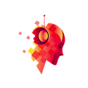 Modern bot trading robot logo