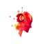 Modern bot trading robot logo