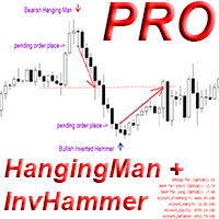 Hanging Man and Inverted Hammer Pro m trading robot logo