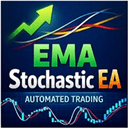 EMA and Stochastic trading robot logo