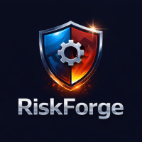 RiskForge trading robot logo