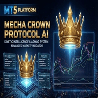 Mecha Crown Protocol AI trading robot logo
