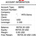 Account Info AS trading robot logo