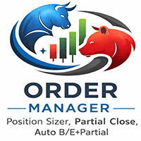 Order Manager with Auto Position Sizer and Partial trading robot logo