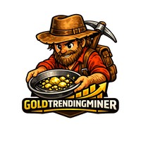 Gold trending miner trading robot logo