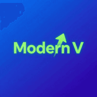 Modern V trading robot logo