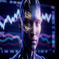 Sarah blue trading robot logo