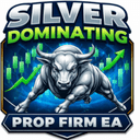 Silver Dominating Prop Firm EA trading robot logo