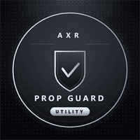 AXR Prop Guard Aggressive Strategy Tester result, -26.77% simulated ROI