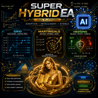 Super Hybrid EA AI Pro Conservative Strategy Tester result, 12.7% simulated ROI