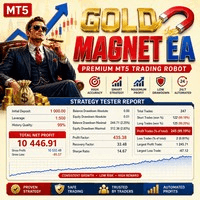 Gold Magnet EA Aggressive Strategy Tester result, -24.13% simulated ROI