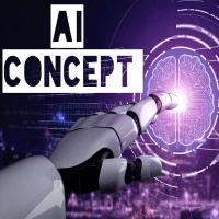 AI Concept trading robot logo