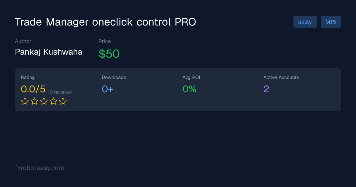 One Click Control Rig Trade Manager oneclick control PRO Review 2026 | Results - Get Free